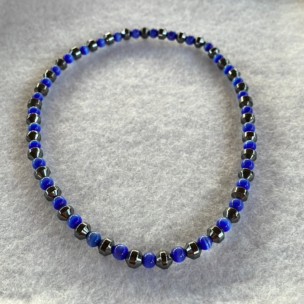 Blue & Black Stretch Choker